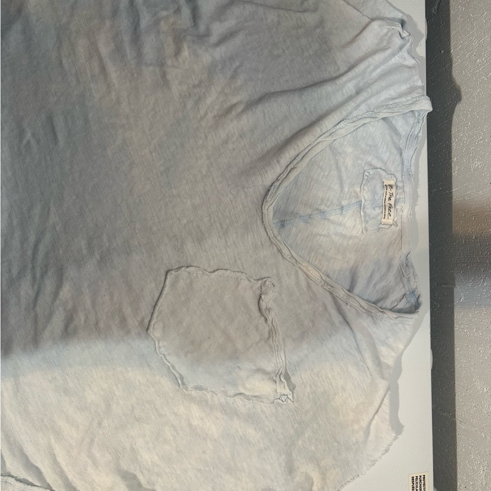 We the free blue acid wash oversized t shirt